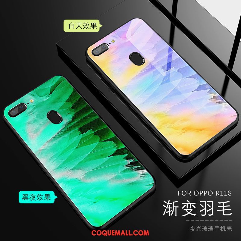 Étui Oppo R11s Tout Compris Personnalité Net Rouge, Coque Oppo R11s Amoureux Verre