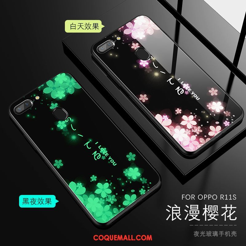 Étui Oppo R11s Tout Compris Personnalité Net Rouge, Coque Oppo R11s Amoureux Verre