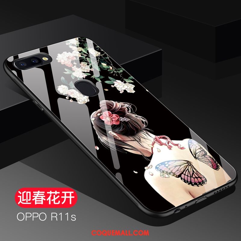 Étui Oppo R11s Téléphone Portable Verre Bleu, Coque Oppo R11s Tendance Protection