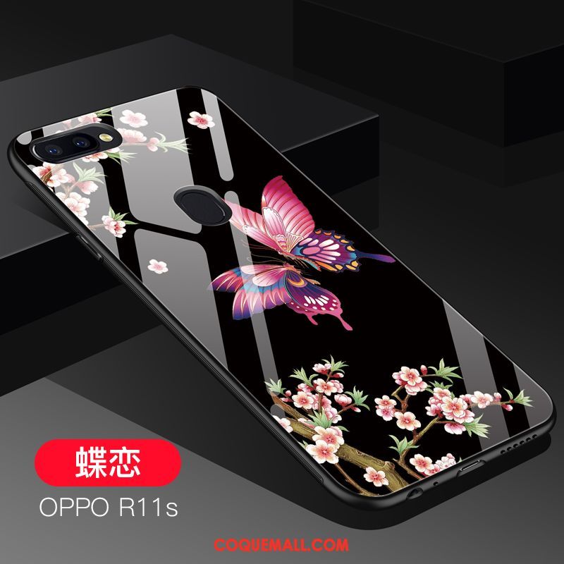 Étui Oppo R11s Téléphone Portable Verre Bleu, Coque Oppo R11s Tendance Protection