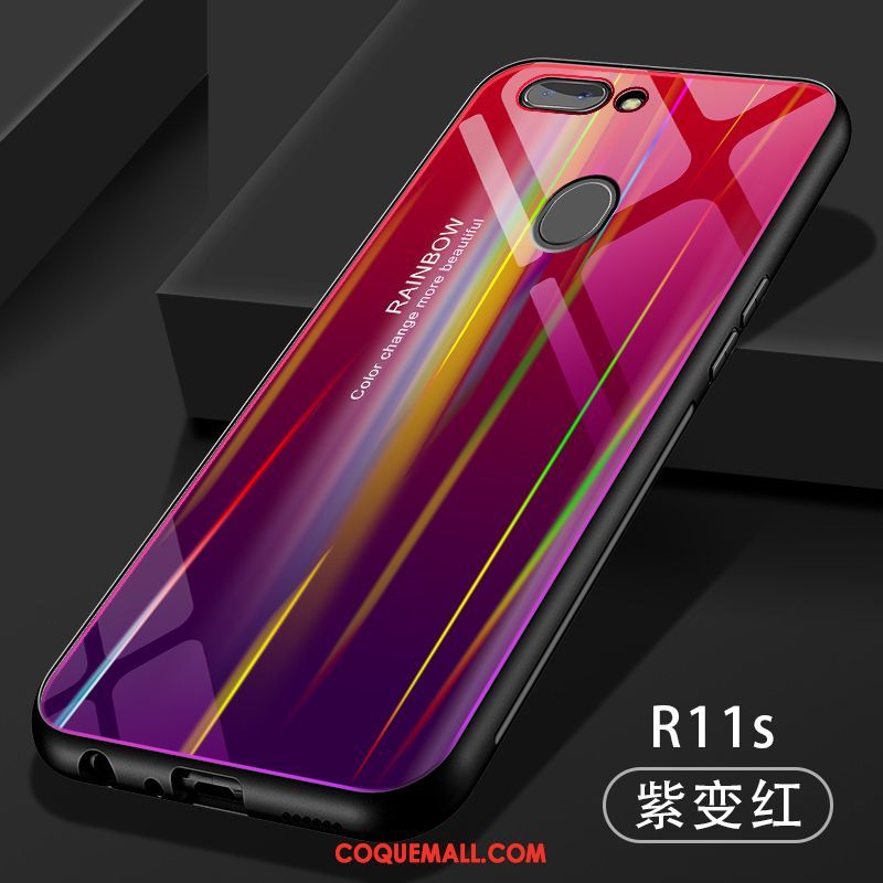 Étui Oppo R11s Verre Protection Silicone, Coque Oppo R11s Téléphone Portable Créatif