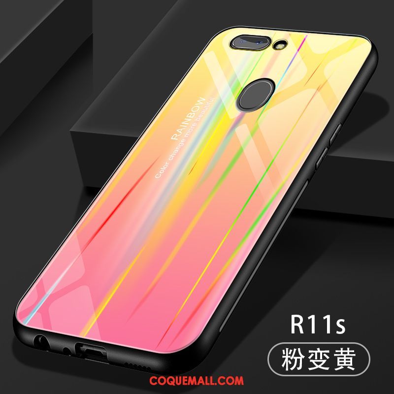 Étui Oppo R11s Verre Protection Silicone, Coque Oppo R11s Téléphone Portable Créatif