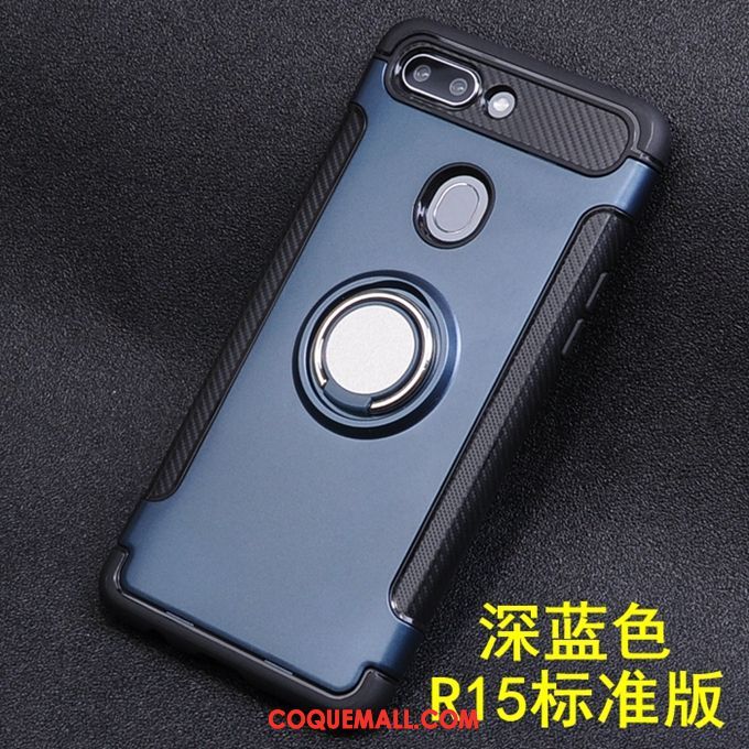 Étui Oppo R15 Anneau Tendance Téléphone Portable, Coque Oppo R15 Incassable Or