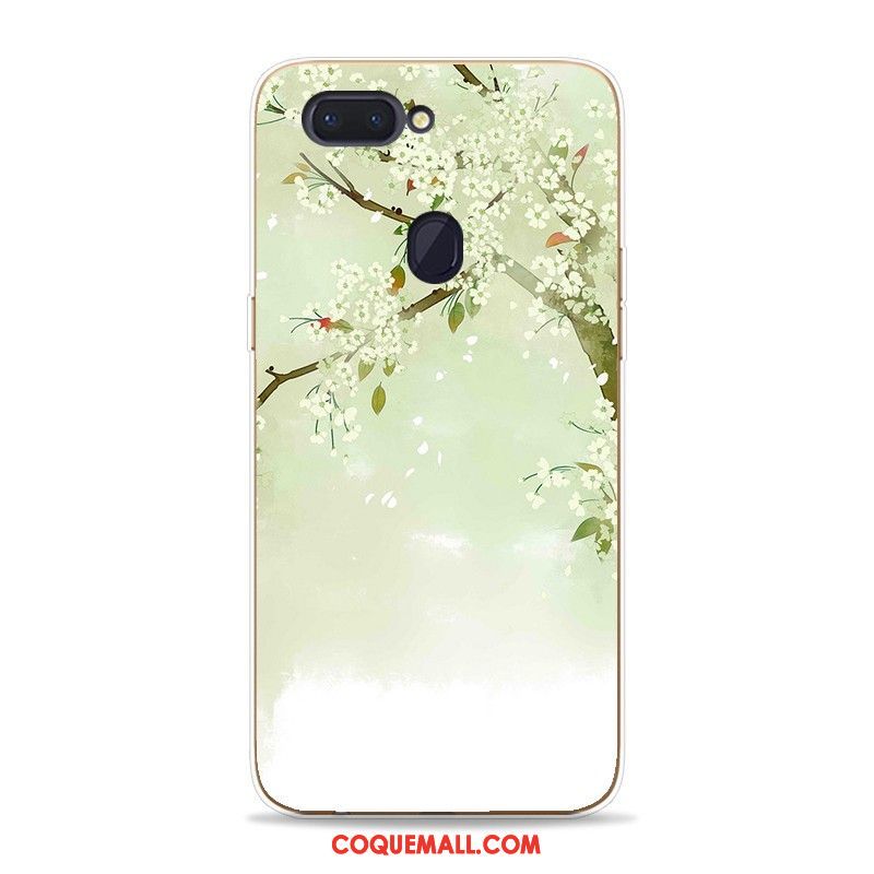 Étui Oppo R15 Art Vert Style Chinois, Coque Oppo R15 Téléphone Portable Vintage