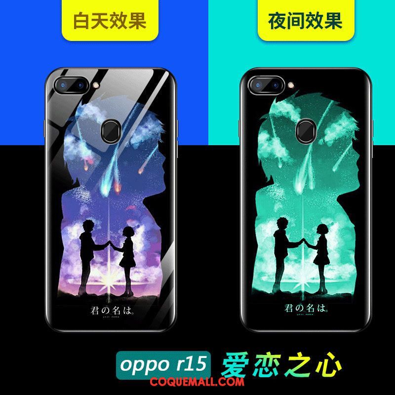 Étui Oppo R15 Charmant Tout Compris Marque De Tendance, Coque Oppo R15 Très Mince Verre