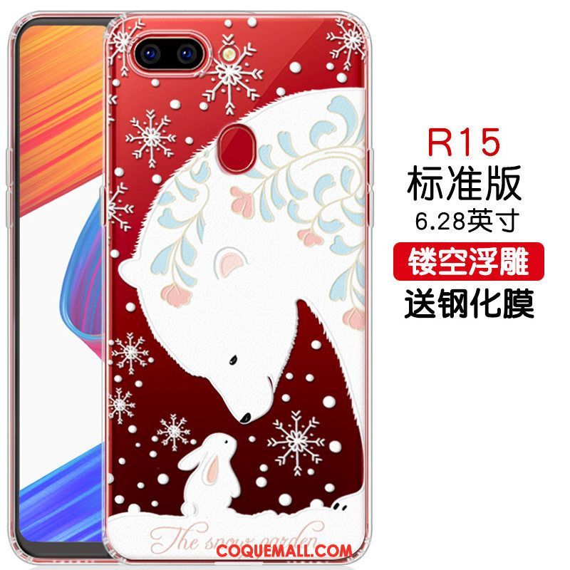 Étui Oppo R15 Délavé En Daim Tout Compris Téléphone Portable, Coque Oppo R15 Rouge Fluide Doux