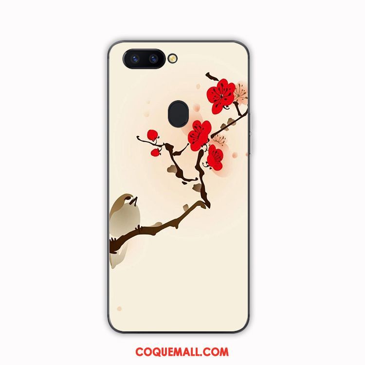 Étui Oppo R15 Fluide Doux Téléphone Portable Fleur, Coque Oppo R15 Silicone Encre