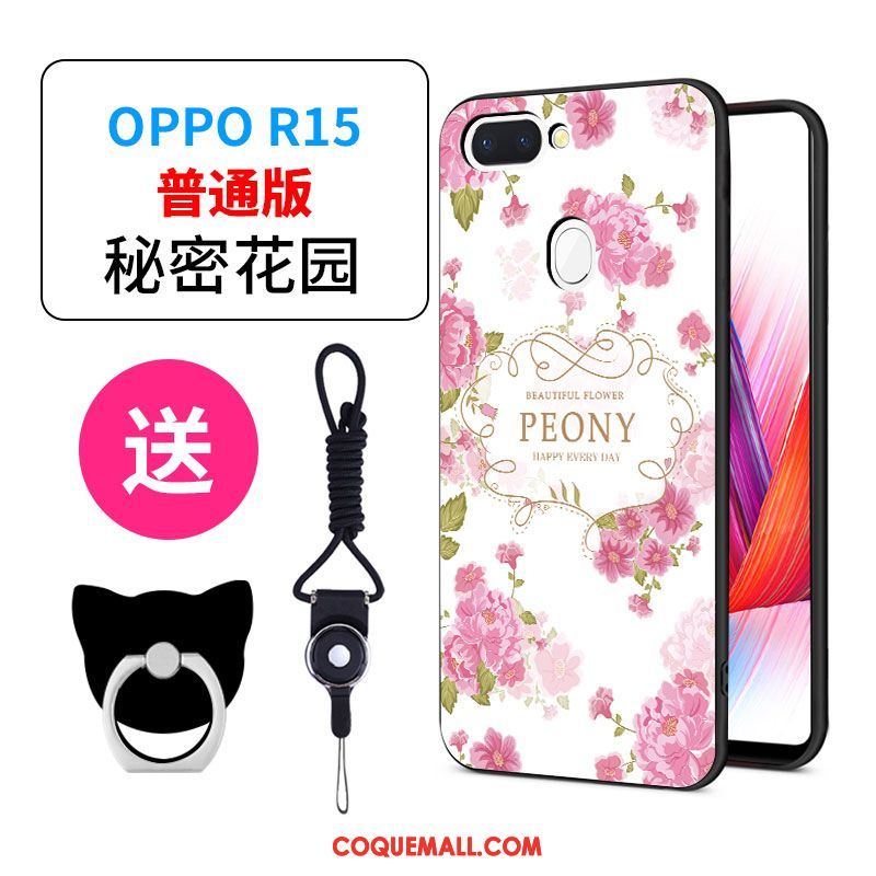 Étui Oppo R15 Fluide Doux Téléphone Portable Noir, Coque Oppo R15 Tendance Charmant