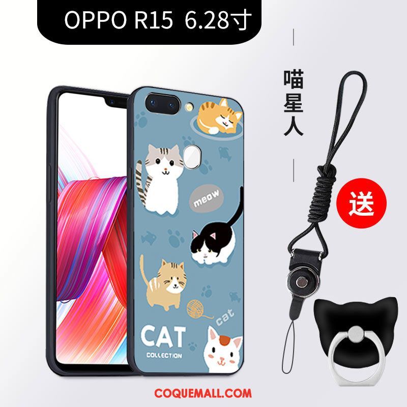 Étui Oppo R15 Fluide Doux Téléphone Portable Noir, Coque Oppo R15 Tendance Charmant