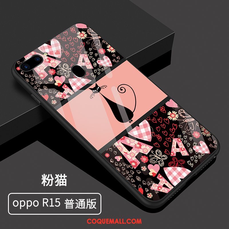 Étui Oppo R15 Incassable Téléphone Portable Net Rouge, Coque Oppo R15 Marque De Tendance Rouge