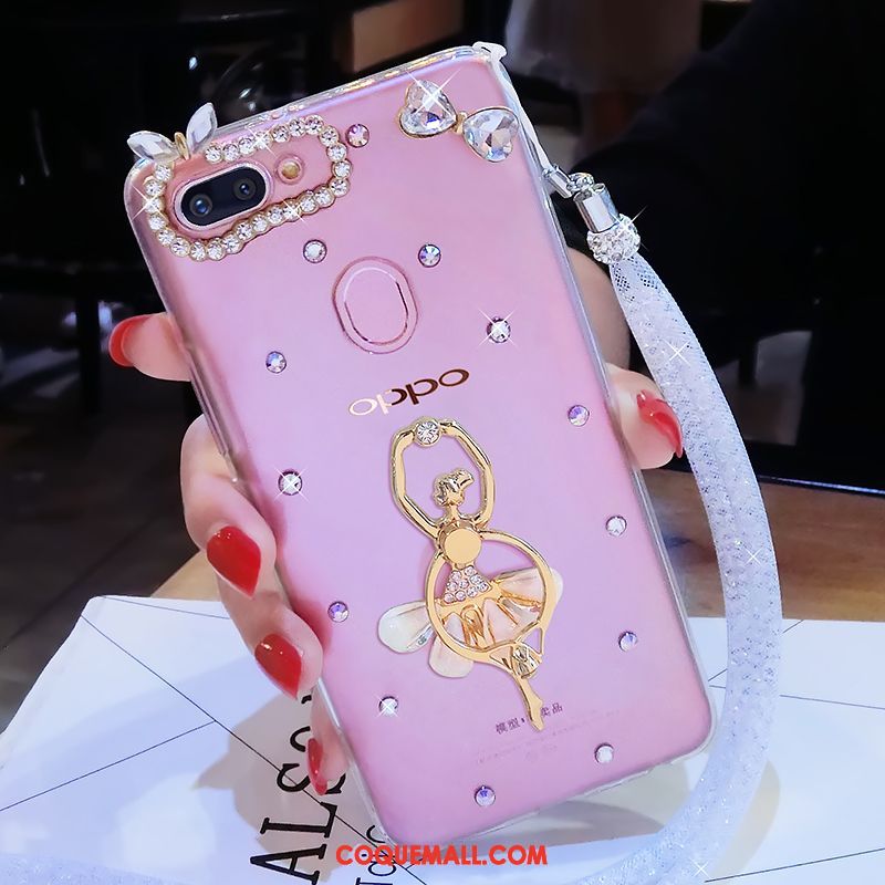 Étui Oppo R15 Pro Bleu Fluide Doux Téléphone Portable, Coque Oppo R15 Pro Strass