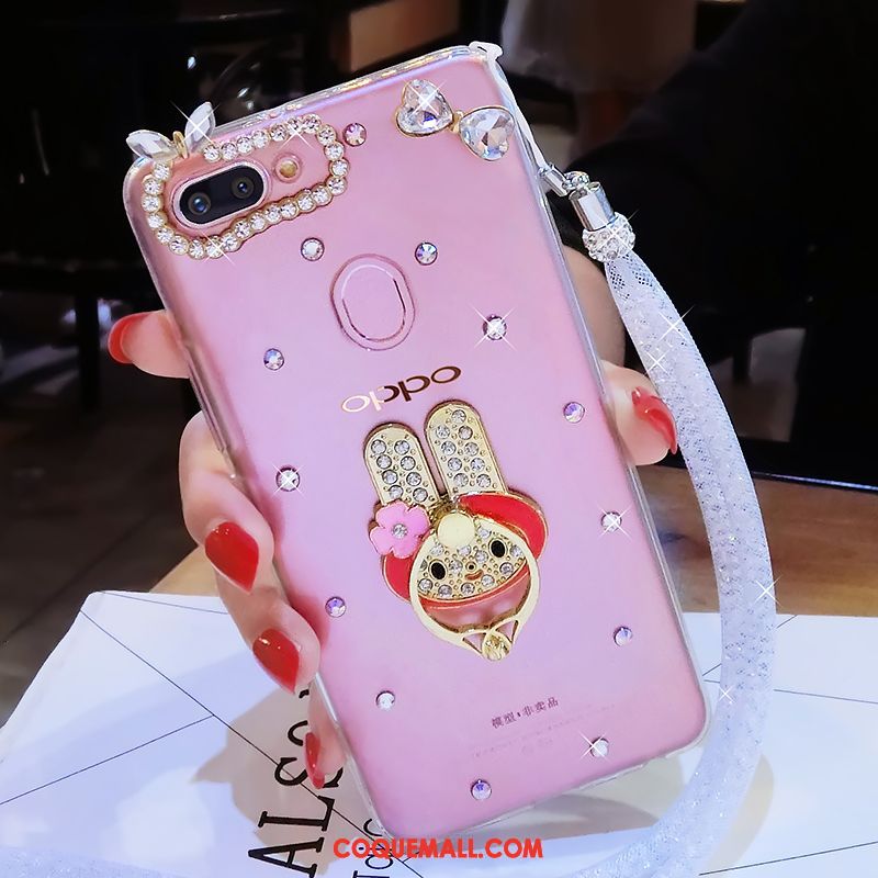 Étui Oppo R15 Pro Bleu Fluide Doux Téléphone Portable, Coque Oppo R15 Pro Strass