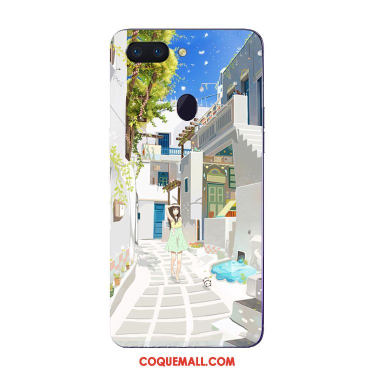 Étui Oppo R15 Pro Fluide Doux Silicone Téléphone Portable, Coque Oppo R15 Pro Bleu Peinture