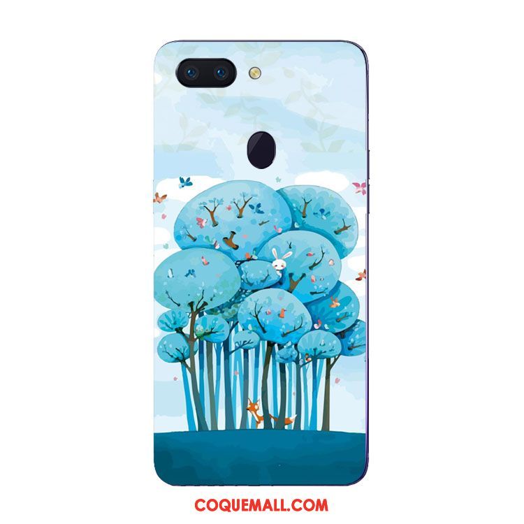 Étui Oppo R15 Pro Fluide Doux Silicone Téléphone Portable, Coque Oppo R15 Pro Bleu Peinture