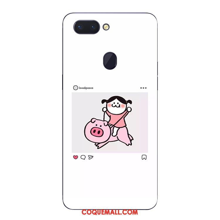 Étui Oppo R15 Pro Frais Petit Charmant, Coque Oppo R15 Pro Protection Blanc