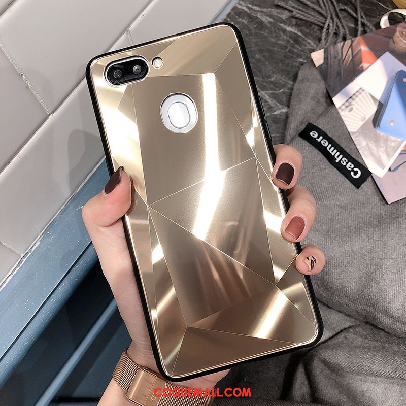 Étui Oppo R15 Pro Marque De Tendance Losange Créatif, Coque Oppo R15 Pro Tout Compris Miroir