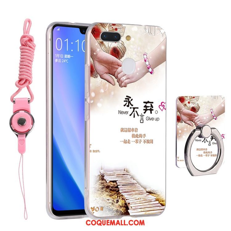 Étui Oppo R15 Pro Ornements Suspendus Anneau Téléphone Portable, Coque Oppo R15 Pro Jaune Personnalité