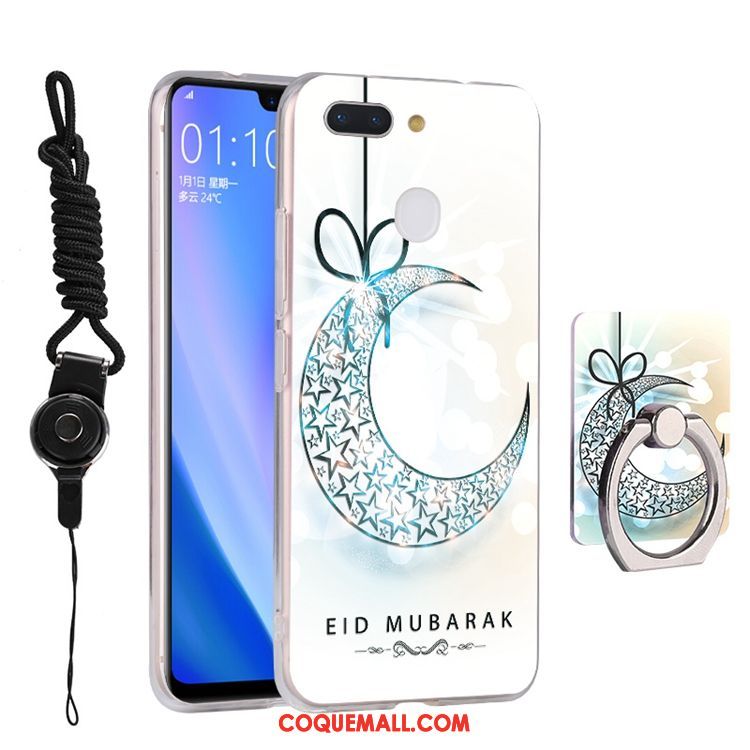 Étui Oppo R15 Pro Ornements Suspendus Anneau Téléphone Portable, Coque Oppo R15 Pro Jaune Personnalité