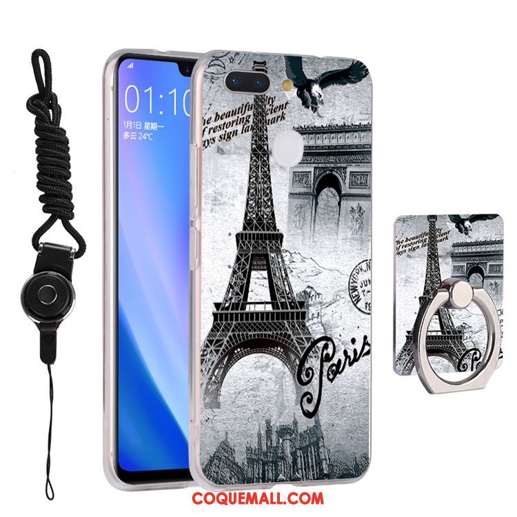 Étui Oppo R15 Pro Ornements Suspendus Anneau Téléphone Portable, Coque Oppo R15 Pro Jaune Personnalité