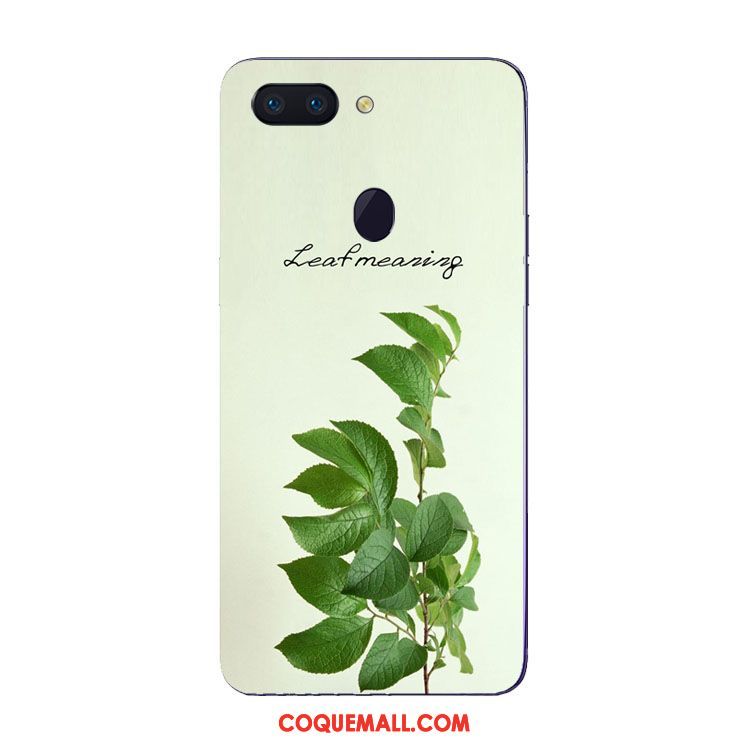 Étui Oppo R15 Pro Silicone Vert Fleur, Coque Oppo R15 Pro Protection Fluide Doux