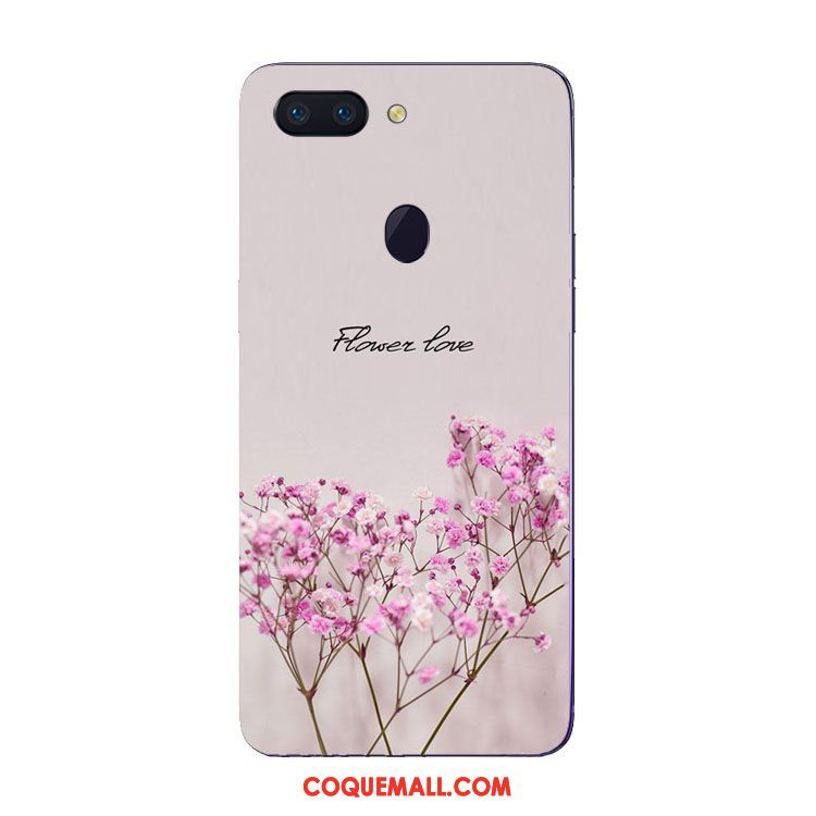 Étui Oppo R15 Pro Silicone Vert Fleur, Coque Oppo R15 Pro Protection Fluide Doux