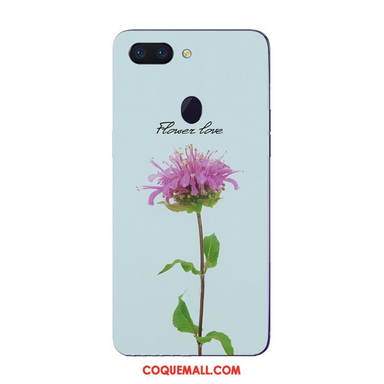 Étui Oppo R15 Pro Silicone Vert Fleur, Coque Oppo R15 Pro Protection Fluide Doux