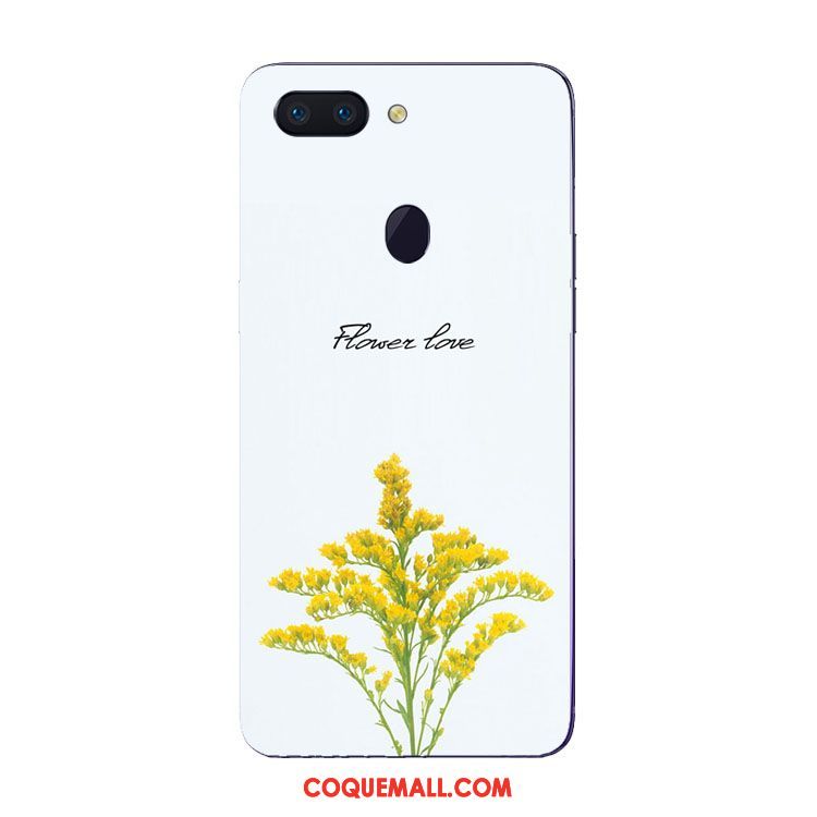 Étui Oppo R15 Pro Silicone Vert Fleur, Coque Oppo R15 Pro Protection Fluide Doux