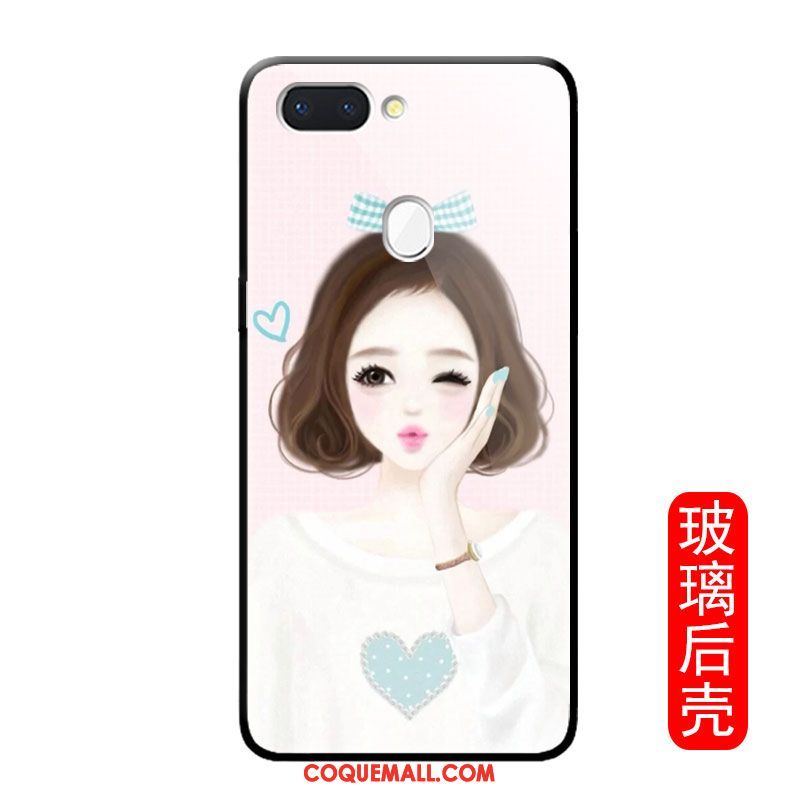 Étui Oppo R15 Pro Simple Marque De Tendance Rose, Coque Oppo R15 Pro Dessin Animé Couvercle Arrière