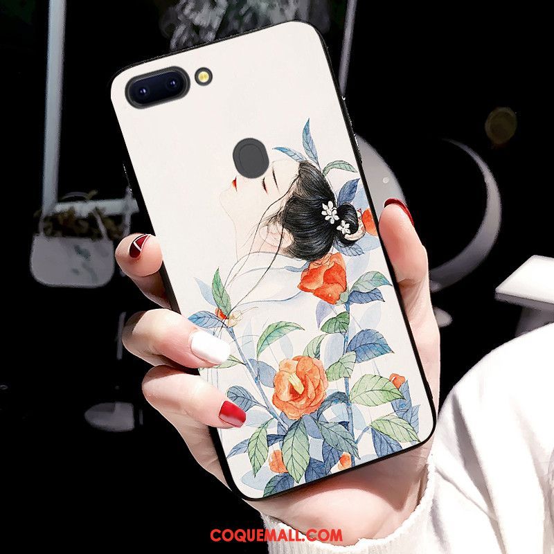 Étui Oppo R15 Pro Style Chinois Vert Téléphone Portable, Coque Oppo R15 Pro Fluide Doux Peinture