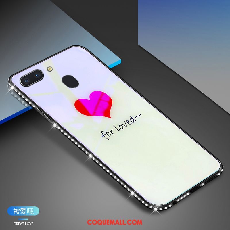 Étui Oppo R15 Pro Téléphone Portable Blanc Verre Trempé, Coque Oppo R15 Pro