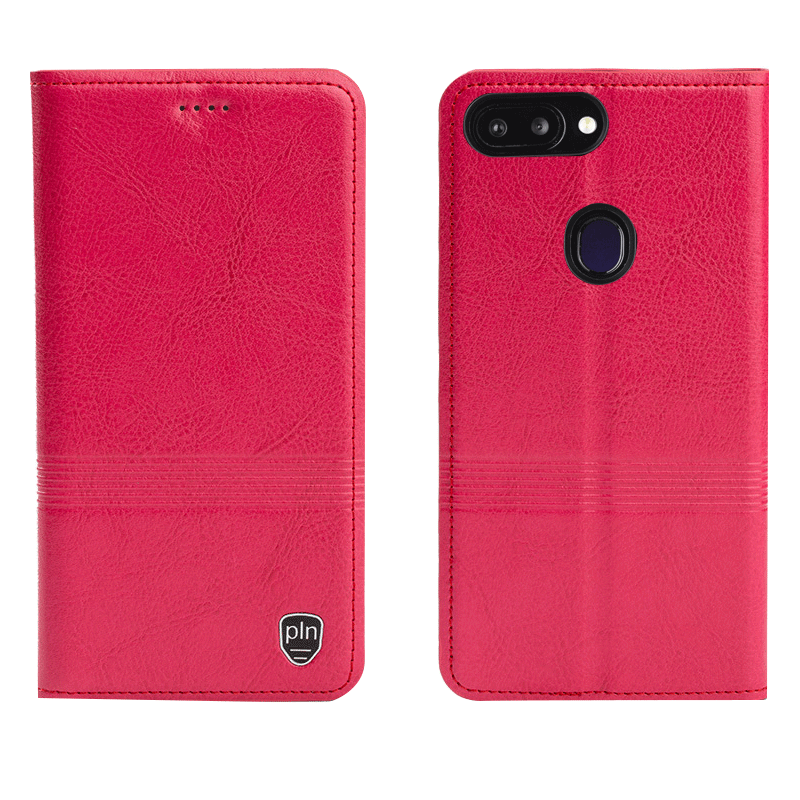 Étui Oppo R15 Pro Téléphone Portable Étui En Cuir Noir, Coque Oppo R15 Pro Protection