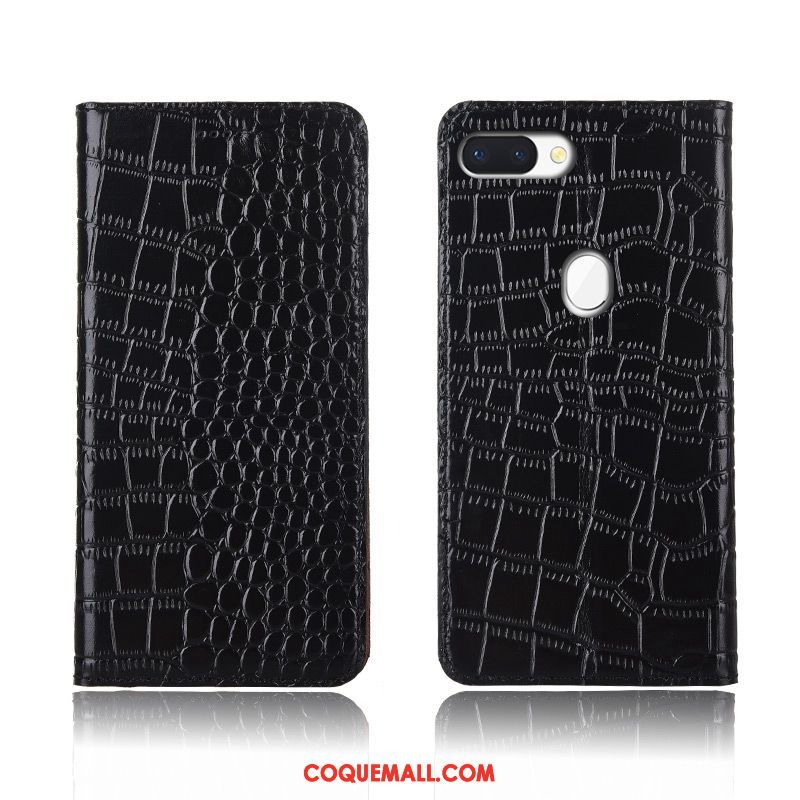 Étui Oppo R15 Pro Étui En Cuir Incassable Crocodile, Coque Oppo R15 Pro Téléphone Portable Protection Braun