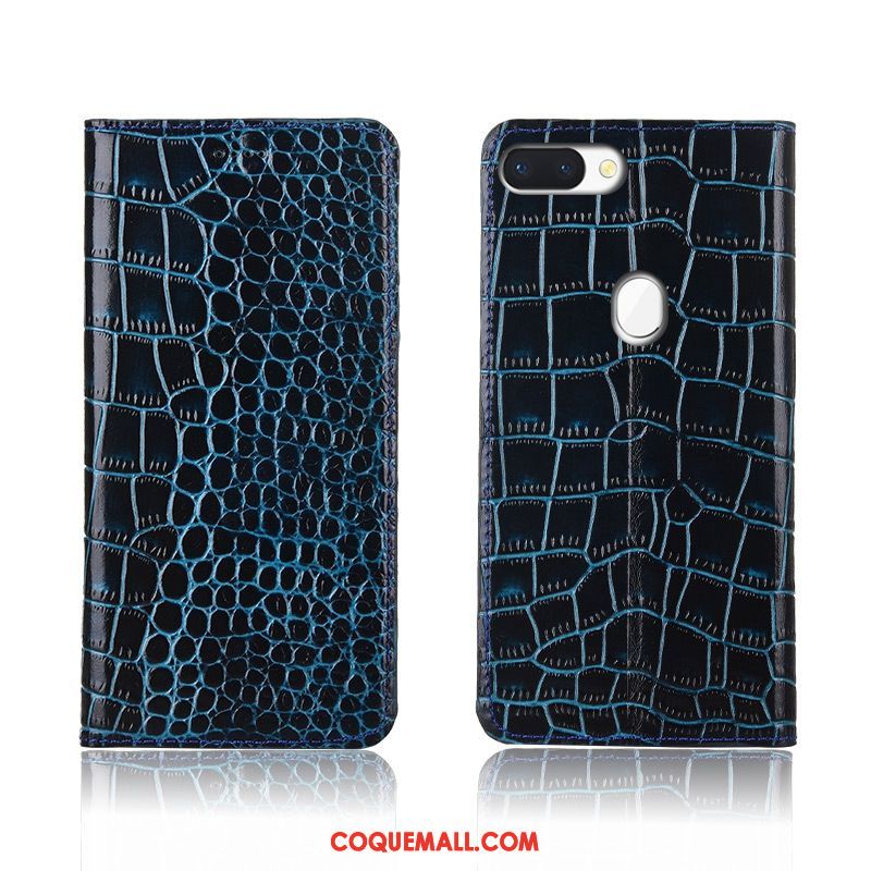 Étui Oppo R15 Pro Étui En Cuir Incassable Crocodile, Coque Oppo R15 Pro Téléphone Portable Protection Braun