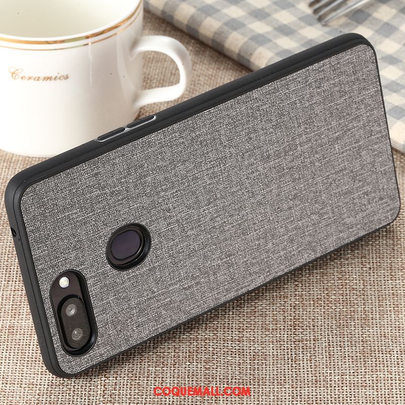 Étui Oppo R15 Pro Étui En Cuir Velours Protection, Coque Oppo R15 Pro Téléphone Portable Gris