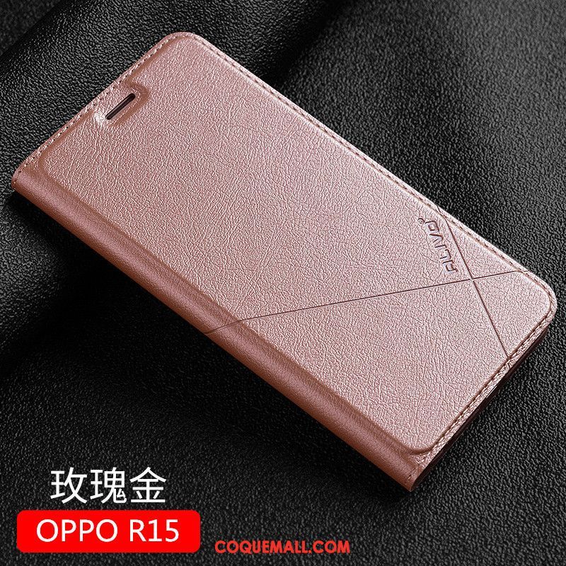 Étui Oppo R15 Rouge Nouveau Incassable, Coque Oppo R15 Téléphone Portable Étui En Cuir