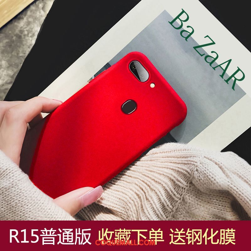 Étui Oppo R15 Simple Amoureux Étoile, Coque Oppo R15 Très Mince Vin Rouge