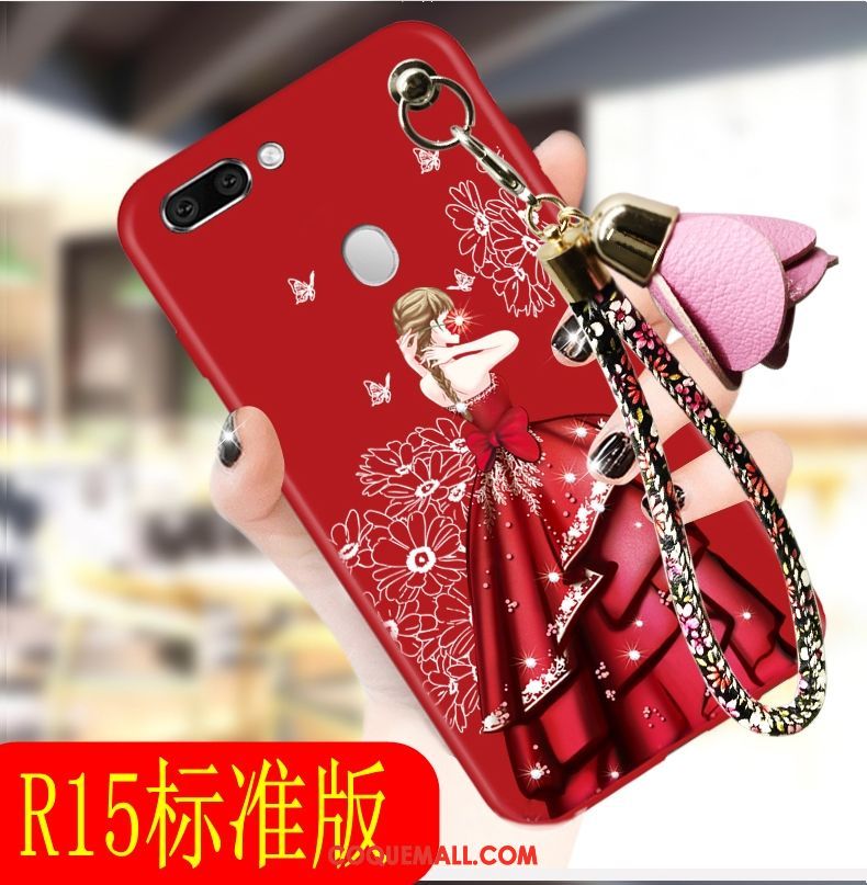 Étui Oppo R15 Téléphone Portable Créatif Tendance, Coque Oppo R15 Rouge Incassable