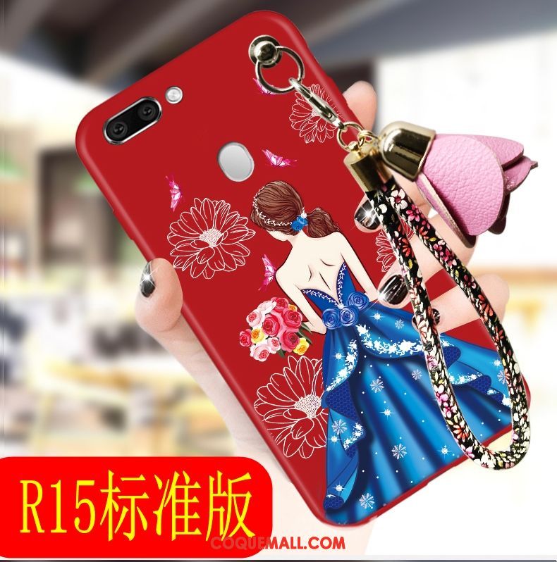 Étui Oppo R15 Téléphone Portable Créatif Tendance, Coque Oppo R15 Rouge Incassable