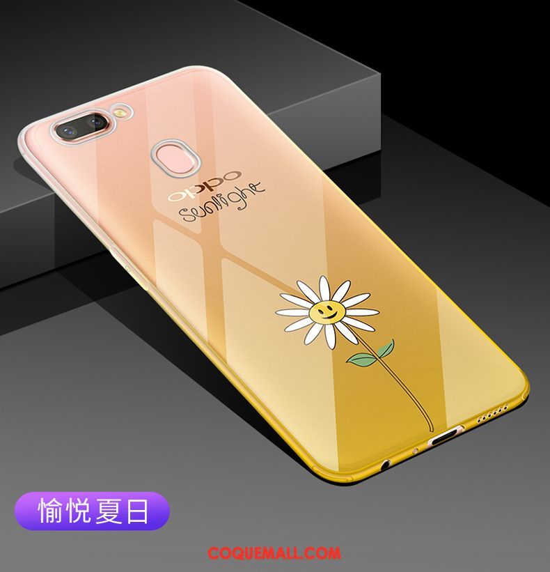 Étui Oppo R15 Téléphone Portable Jaune Nouveau, Coque Oppo R15 Dessin Animé Fluide Doux