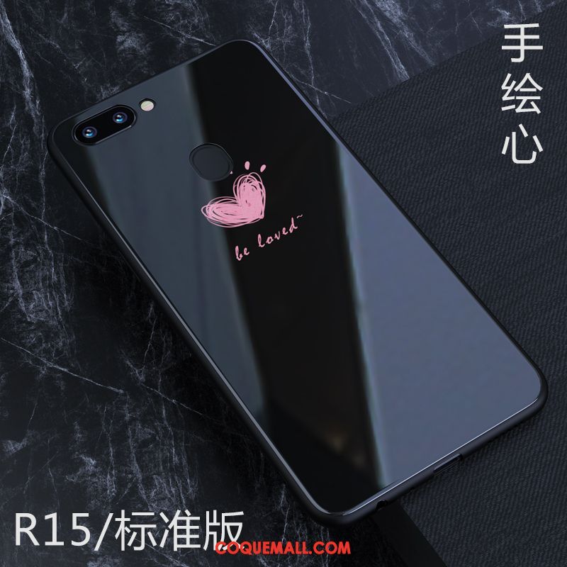 Étui Oppo R15 Verre Fluide Doux Rose, Coque Oppo R15 Incassable Étoile