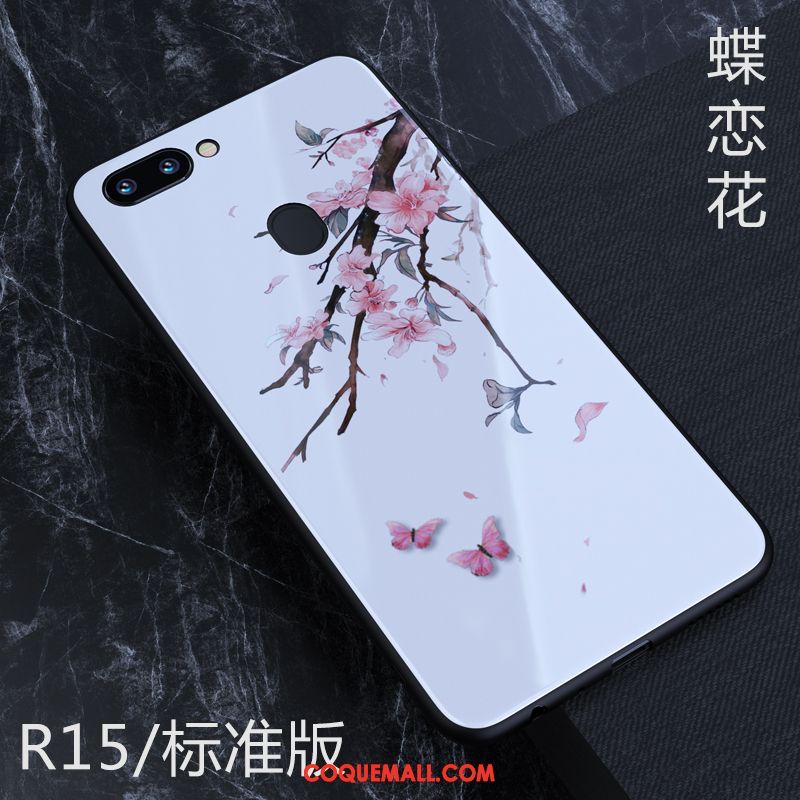 Étui Oppo R15 Verre Fluide Doux Rose, Coque Oppo R15 Incassable Étoile