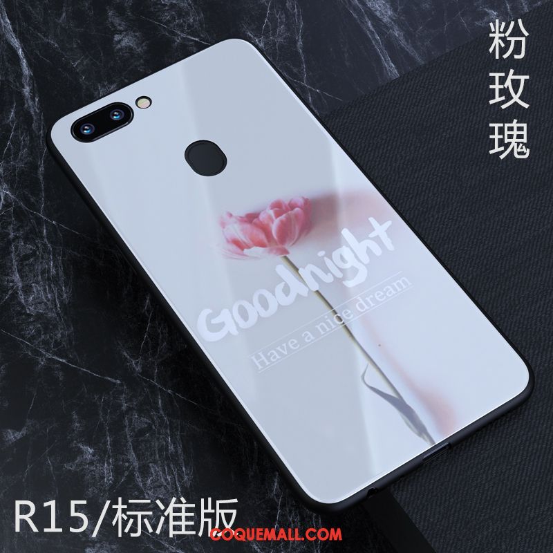 Étui Oppo R15 Verre Fluide Doux Rose, Coque Oppo R15 Incassable Étoile