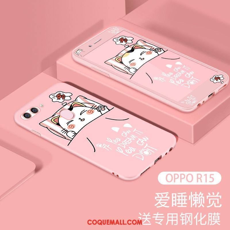 Étui Oppo R15 Vert Charmant Tempérer, Coque Oppo R15 Membrane Téléphone Portable