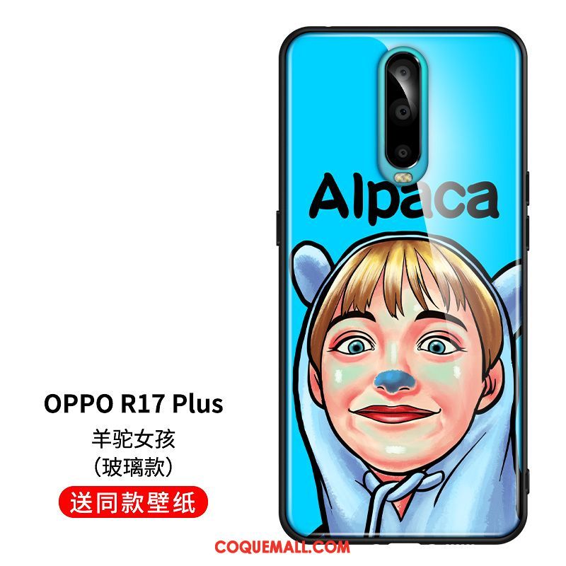 Étui Oppo R17 Charmant Ornements Suspendus Créatif, Coque Oppo R17 Bleu Drôle