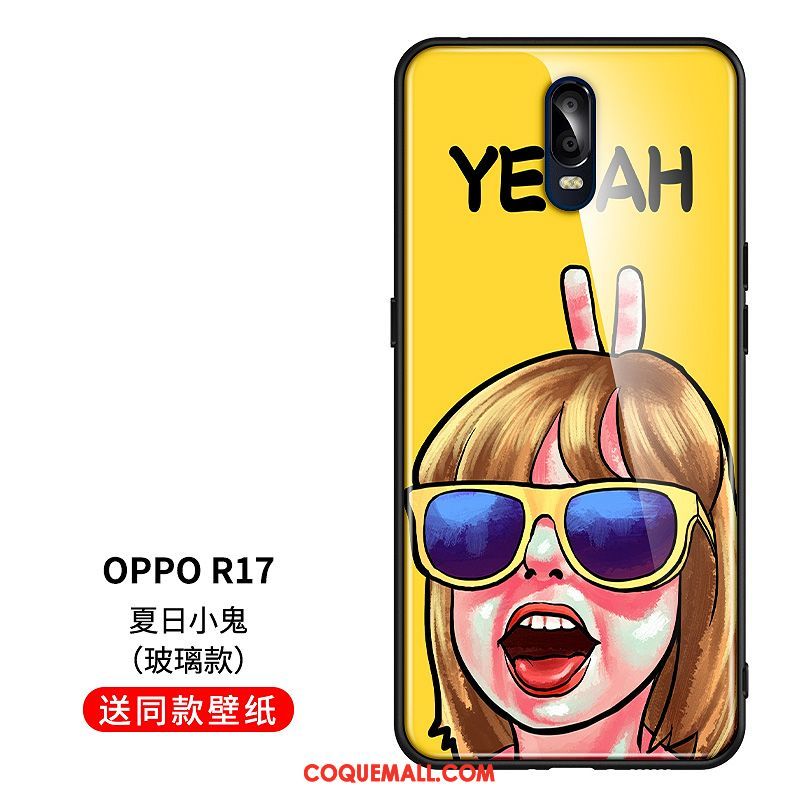 Étui Oppo R17 Charmant Ornements Suspendus Créatif, Coque Oppo R17 Bleu Drôle