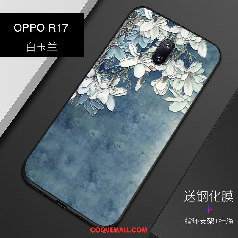 Étui Oppo R17 Personnalité Silicone Tout Compris, Coque Oppo R17 Noir Modèle