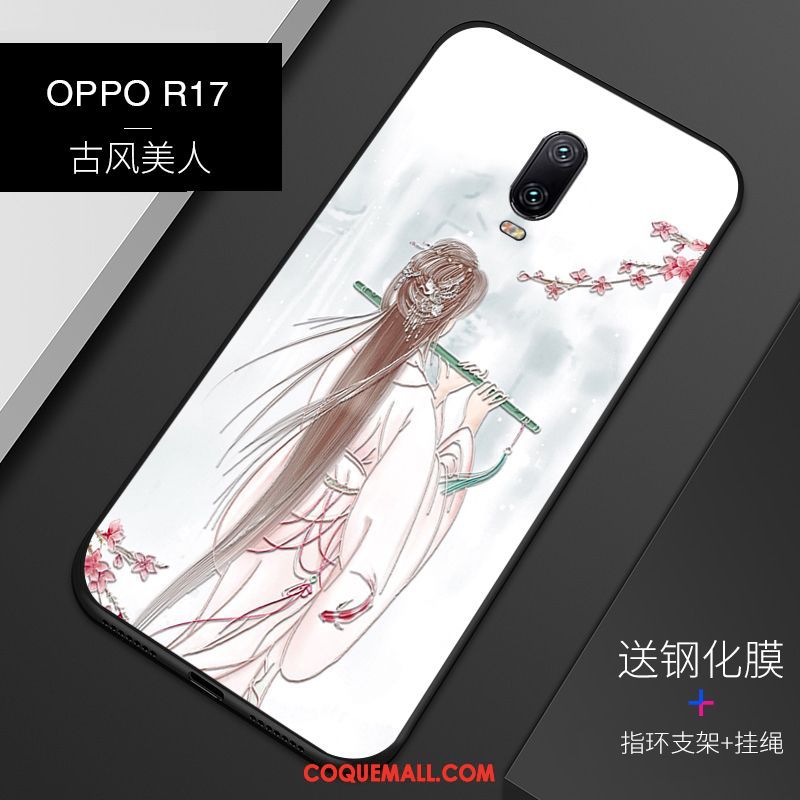 Étui Oppo R17 Personnalité Silicone Tout Compris, Coque Oppo R17 Noir Modèle