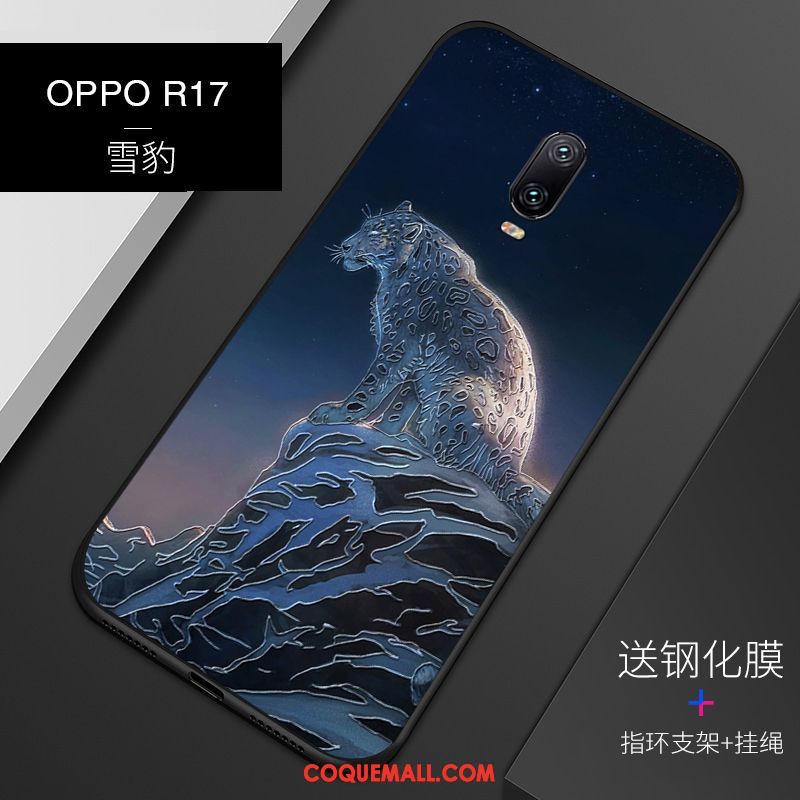 Étui Oppo R17 Personnalité Silicone Tout Compris, Coque Oppo R17 Noir Modèle