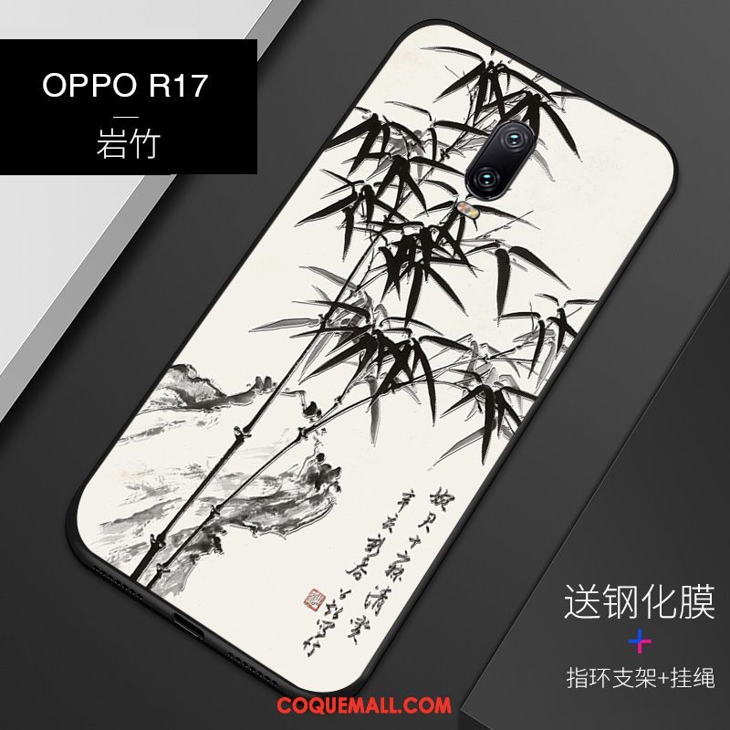 Étui Oppo R17 Personnalité Silicone Tout Compris, Coque Oppo R17 Noir Modèle