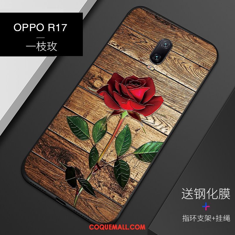 Étui Oppo R17 Personnalité Silicone Tout Compris, Coque Oppo R17 Noir Modèle